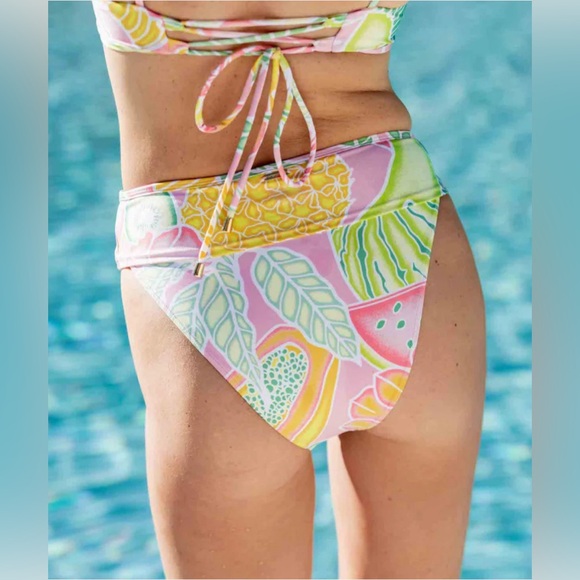 NEW! Kenny Flowers The Bahamas Banded Sporty Bikini Bottom Pink SZ XXL - Picture 5 of 16